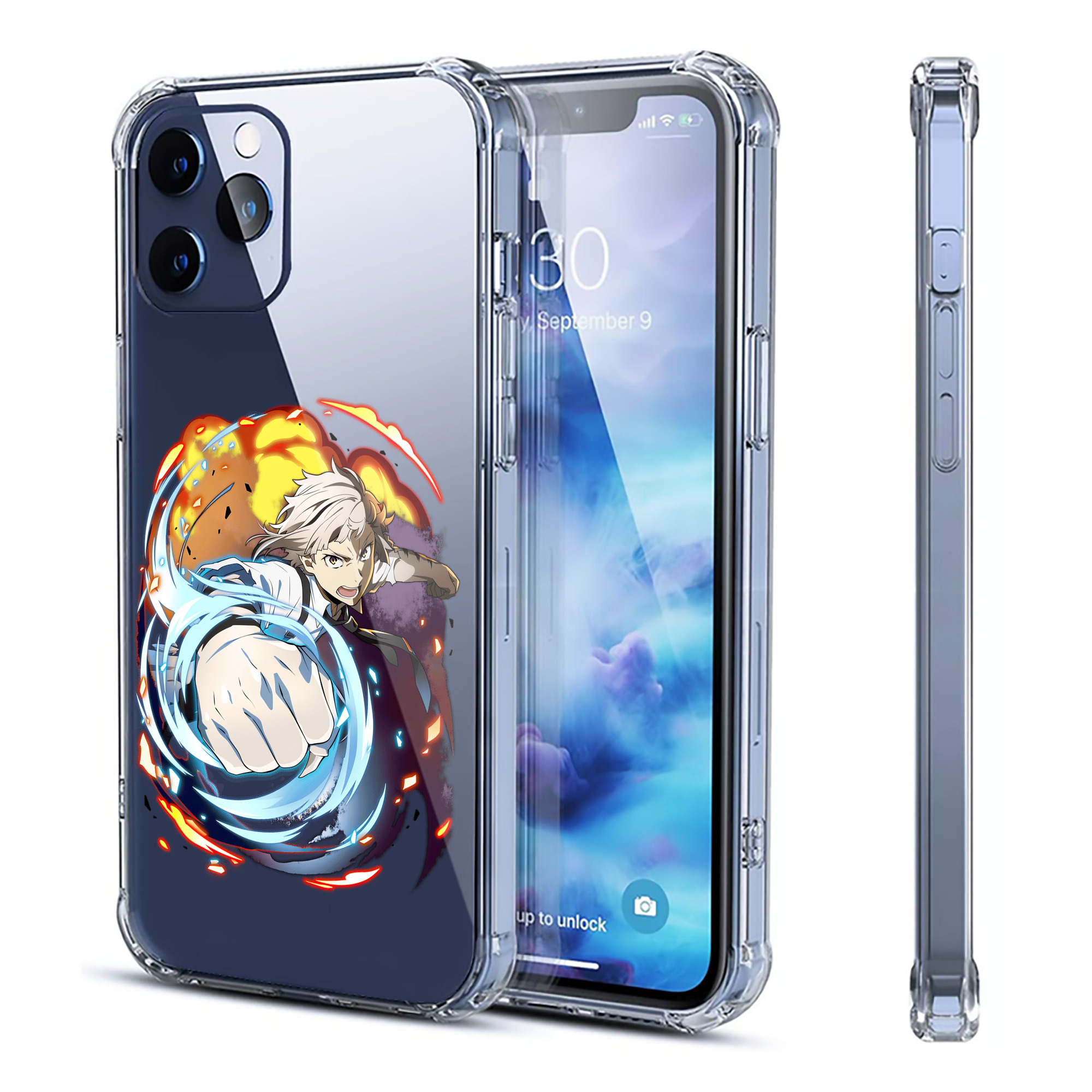（画像用） 文豪ストレイドッグス Bungo Stray Dogs 【iPhone 12シリーズ対応】透明スマホケース（クリアソフトケース）